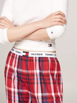 Piżamy & Odziez Nocna*Tommy Hilfiger Spodnie Od Piżamy TH Heritage HERITAGE PLAID DARK MAGMA