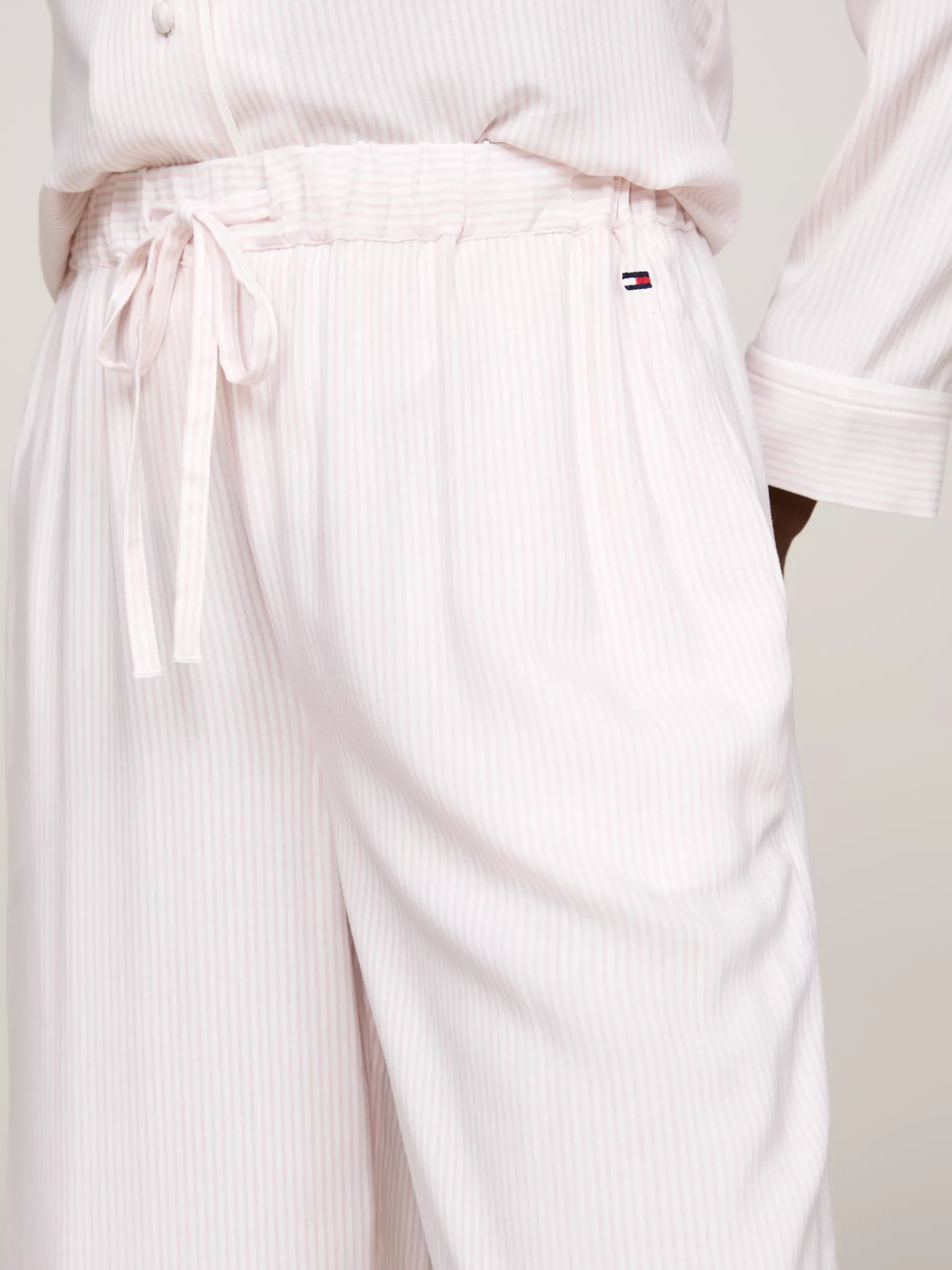 Stroje Domowe*Tommy Hilfiger Spodnie Od Piżamy TH Logo Lace MONOTYPE ITHACA PEARLY PINK