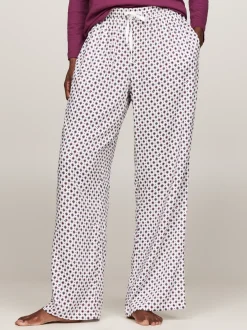 Stroje Domowe*Tommy Hilfiger Spodnie Od Piżamy TH Original Z Troczkami FOULARD ANCIENT WHITE