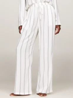 Piżamy & Odziez Nocna*Tommy Hilfiger Spodnie Od Piżamy TH Original THIN STRIPES IVORY