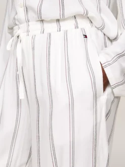 Piżamy & Odziez Nocna*Tommy Hilfiger Spodnie Od Piżamy TH Original THIN STRIPES IVORY