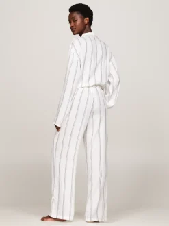 Piżamy & Odziez Nocna*Tommy Hilfiger Spodnie Od Piżamy TH Original THIN STRIPES IVORY