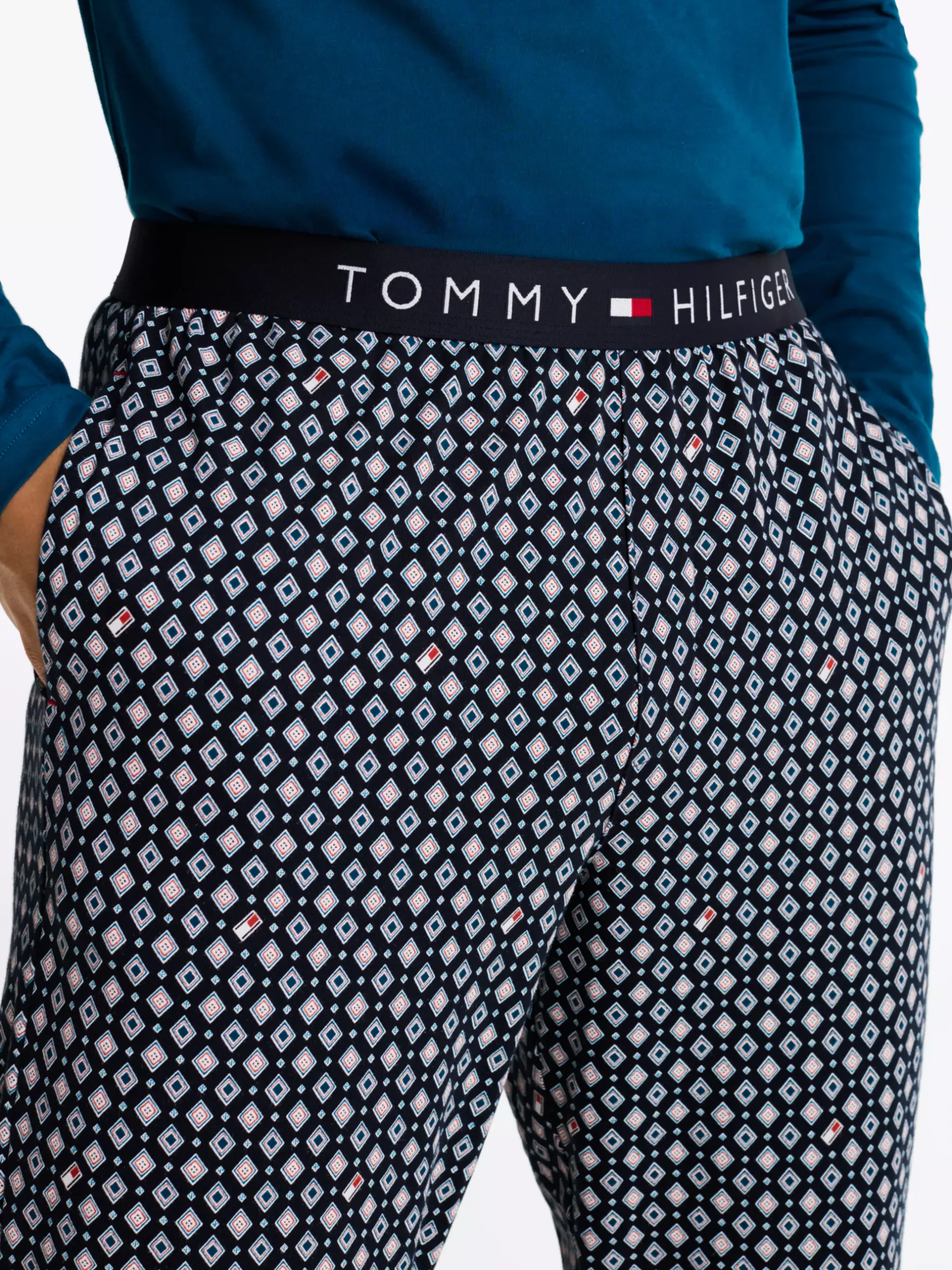 Piżamy*Tommy Hilfiger Spodnie Od Piżamy Z Dżerseju TH Original FOULARD DESERT SKY