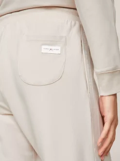 Stroje Domowe*Tommy Hilfiger Spodnie Od Piżamy Z Troczkami I Logo Hilfiger CASHMERE CREME
