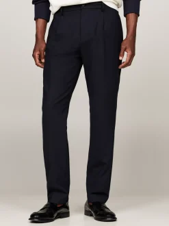 Spodnie*Tommy Hilfiger Spodnie Smart Casual Ze Zwężanymi Nogawkami DESERT SKY