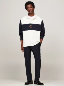 Spodnie*Tommy Hilfiger Spodnie Smart Casual Ze Zwężanymi Nogawkami DESERT SKY