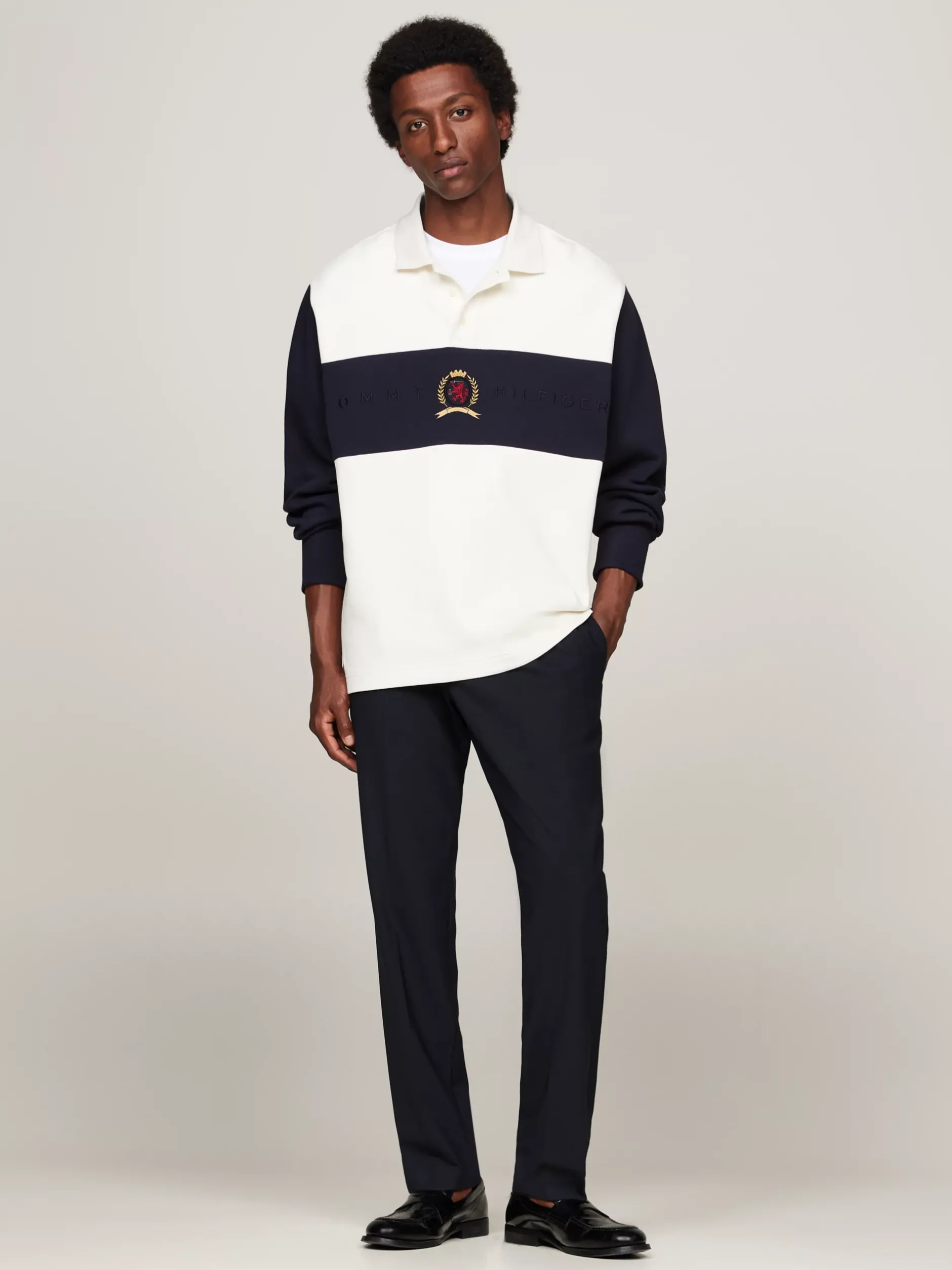 Spodnie*Tommy Hilfiger Spodnie Smart Casual Ze Zwężanymi Nogawkami DESERT SKY