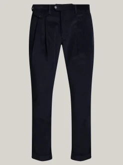 Garnitury I Kostiumy|Spodnie*Tommy Hilfiger Spodnie Sztruksowe Dopasowane Do Sylwetki BLUE