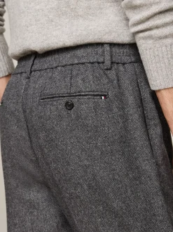 Spodnie*Tommy Hilfiger Spodnie W Jodełkę MEDIUM GREY HEATHER