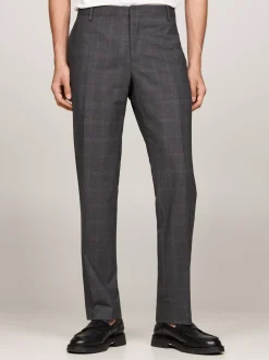 Garnitury I Kostiumy|Spodnie*Tommy Hilfiger Spodnie W Kratę Dopasowane Do Sylwetki GREY