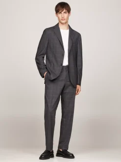 Garnitury I Kostiumy|Spodnie*Tommy Hilfiger Spodnie W Kratę Dopasowane Do Sylwetki GREY