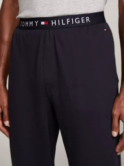 Piżamy*Tommy Hilfiger Spodnie Z Logo Na Pasku DESERT SKY