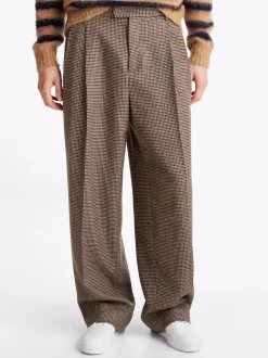 Spodnie*Tommy Hilfiger Spodnie Z Mieszanki Wełny BEIGE