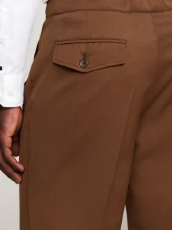 Garnitury I Kostiumy|Spodnie*Tommy Hilfiger Spodnie Z Regulowanym Paskiem BROWN