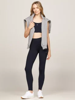 Spodnie*Tommy Hilfiger Sportowe Legginsy O Pełnej Długości DESERT SKY