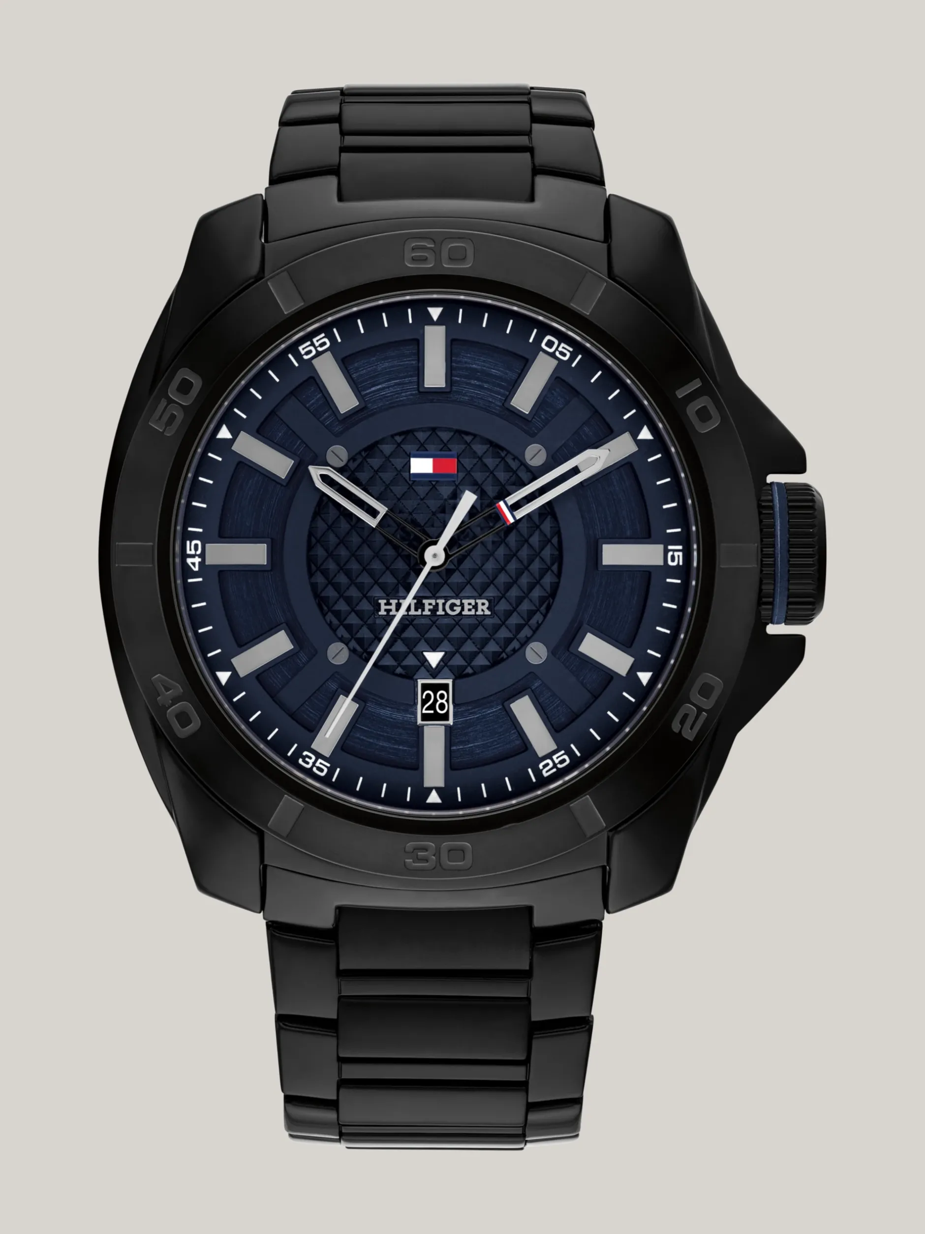 Zegarki*Tommy Hilfiger Sportowy Zegarek Z Czarną Bransoletą BLACK