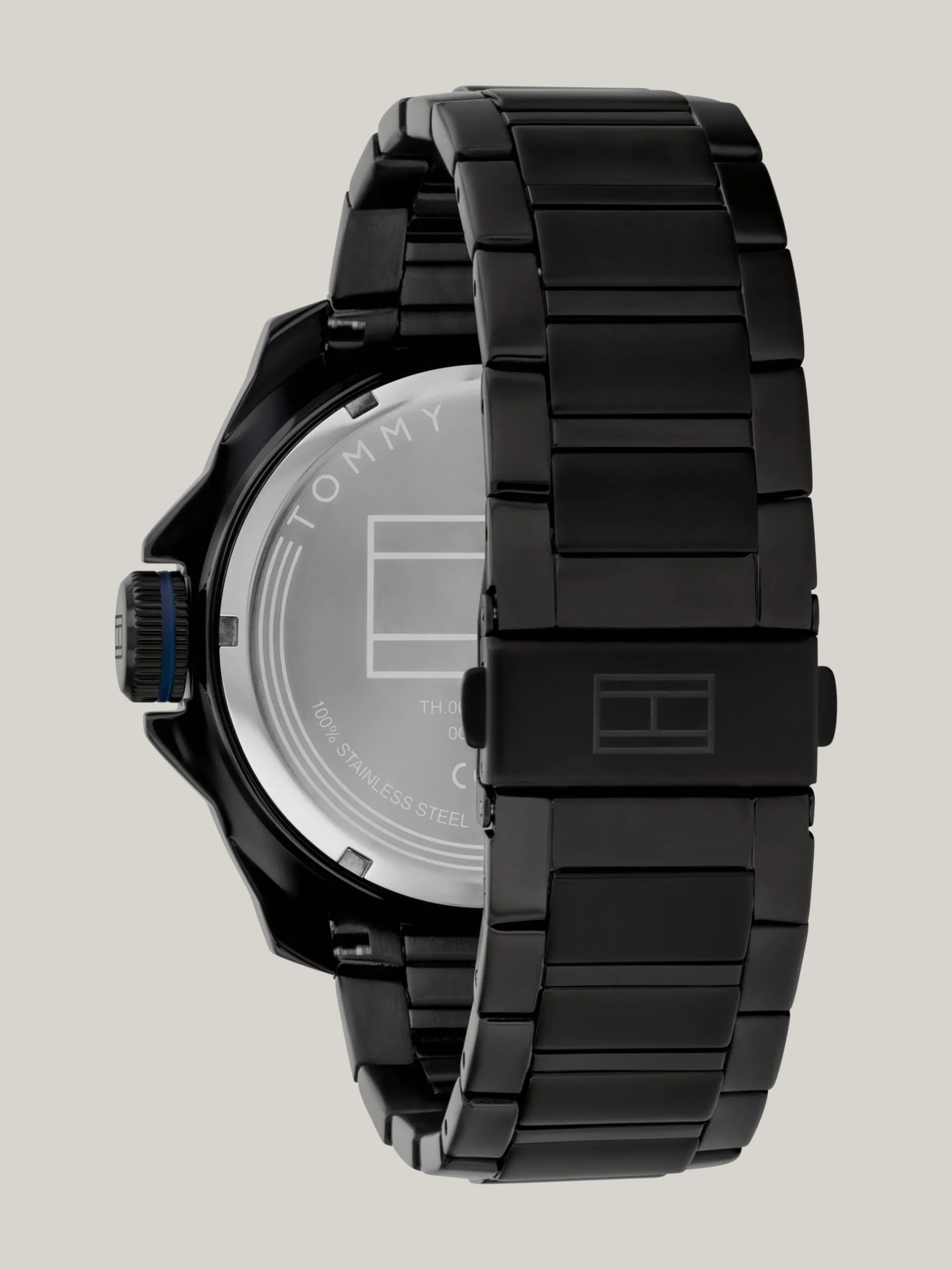 Zegarki*Tommy Hilfiger Sportowy Zegarek Z Czarną Bransoletą BLACK