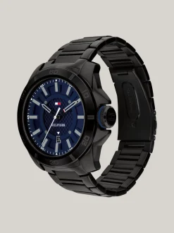 Zegarki*Tommy Hilfiger Sportowy Zegarek Z Czarną Bransoletą BLACK