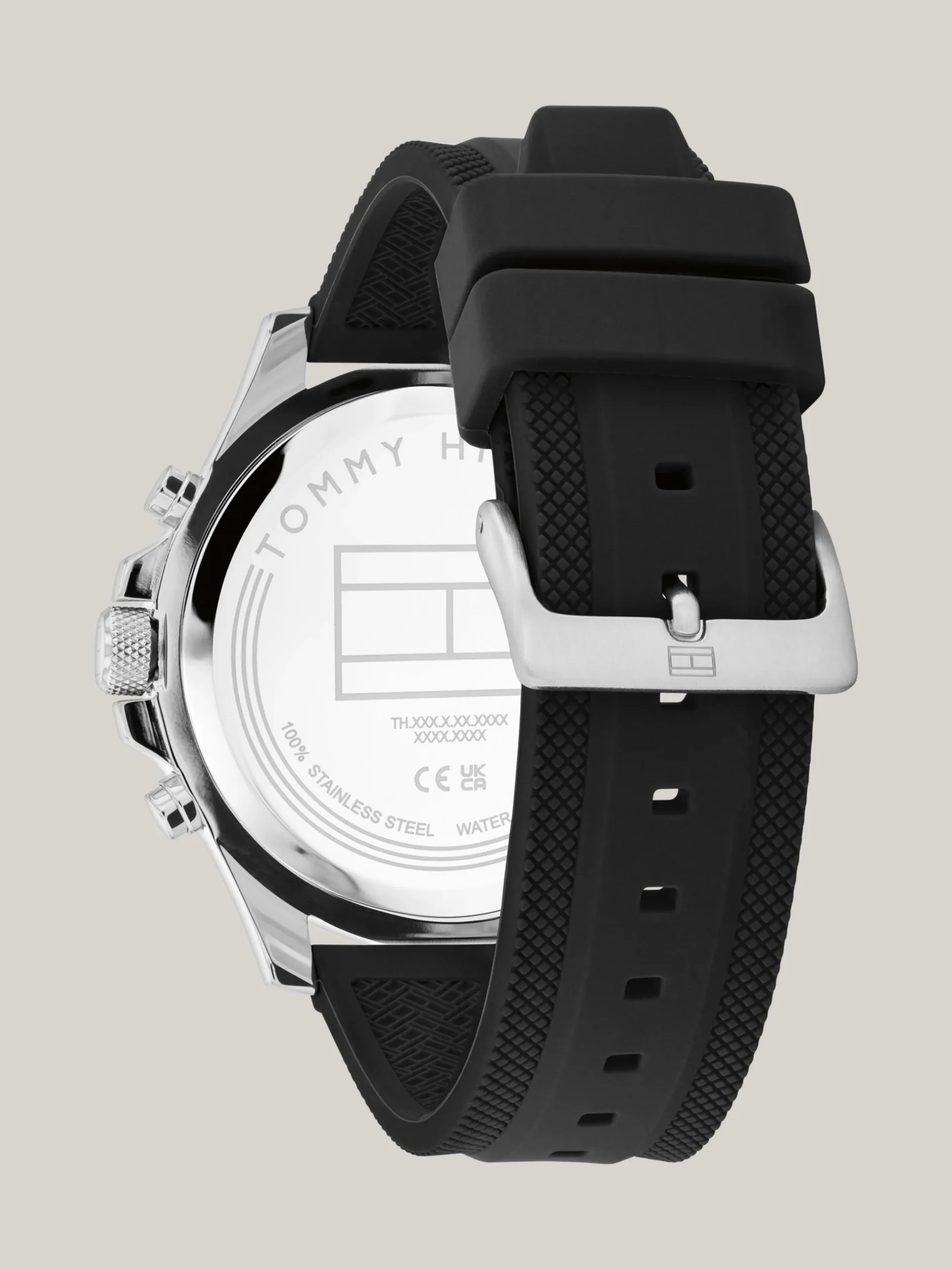 Zegarki*Tommy Hilfiger Sportowy Zegarek Z Silikonowym Paskiem BLACK