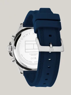 Zegarki*Tommy Hilfiger Sportowy Zegarek Z Silikonowym Paskiem BLUE