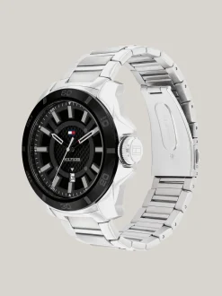 Zegarki*Tommy Hilfiger Sportowy Zegarek Ze Stali Nierdzewnej SILVER
