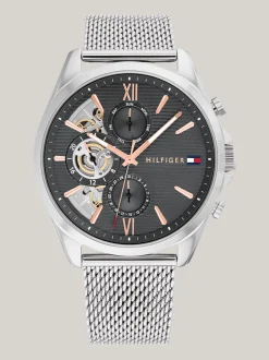 Zegarki*Tommy Hilfiger Stalowy Zegarek Z Bransoletą Z Ogniw SILVER