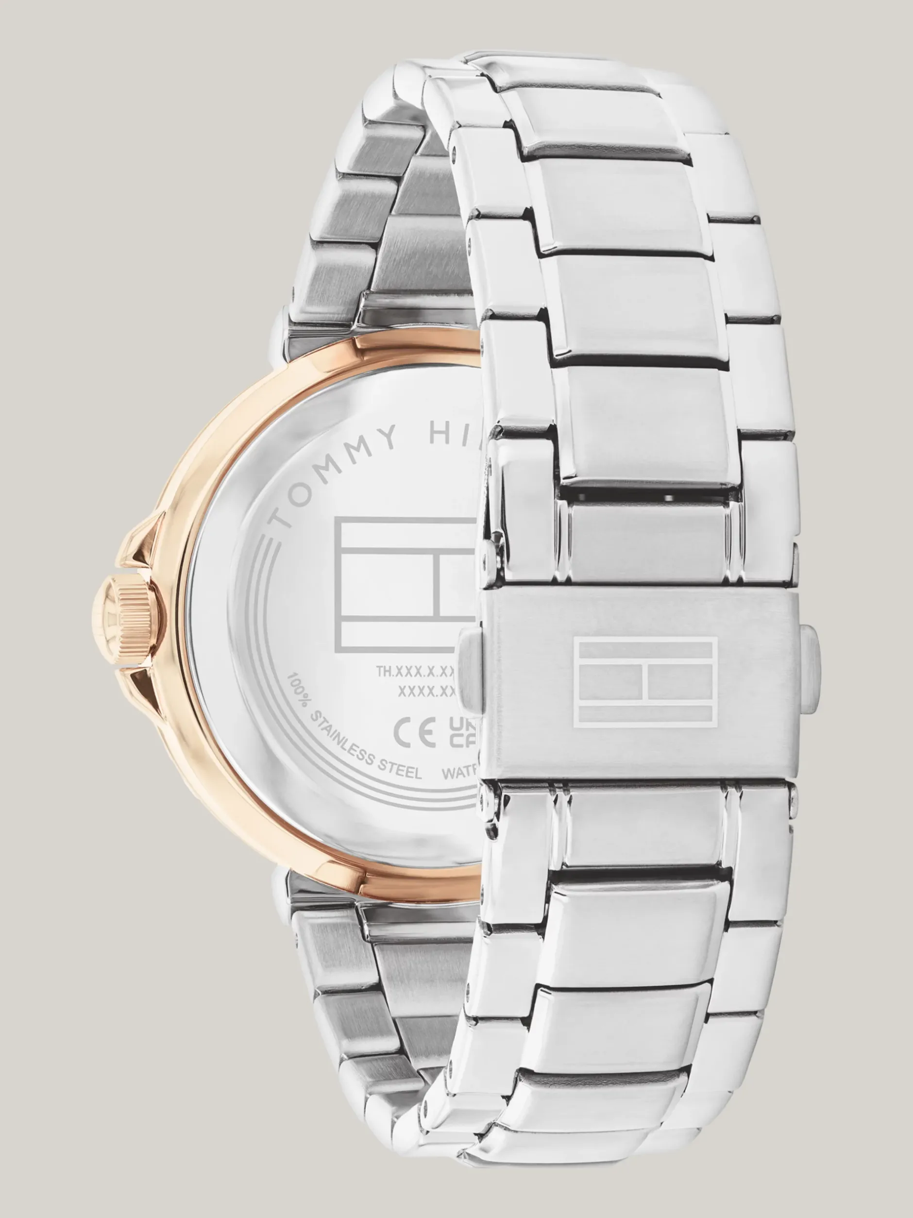 Zegarki*Tommy Hilfiger Stalowy Zegarek Z Niebieską Tarczą SILVER