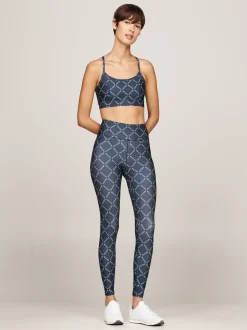 Biustonosze|Bielizna*Tommy Hilfiger Stanik Sportowy Z Lekkim Wsparciem DIAMOND MONOTYPE/ MILITARY DENIM