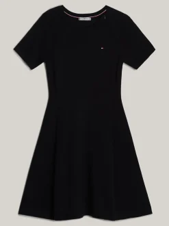 Sukienki*Tommy Hilfiger Sukienka Adaptive Z Rozkloszowanym Dołem BLACK