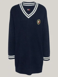 Sukienki*Tommy Hilfiger Sukienka Dzianinowa Hilfiger Prep DARK NIGHT NAVY