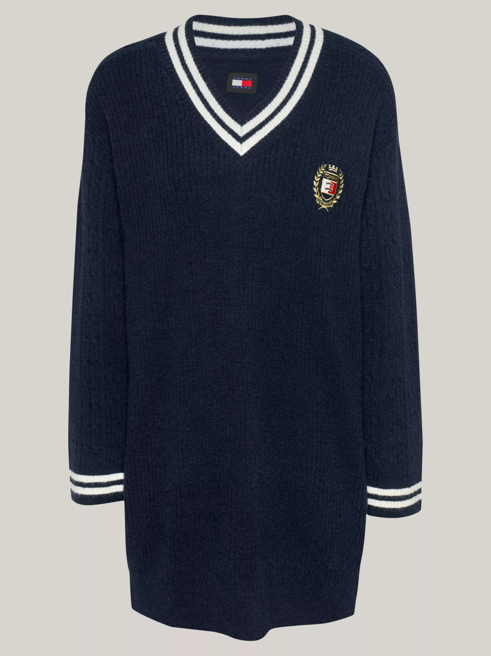 Sukienki*Tommy Hilfiger Sukienka Dzianinowa Hilfiger Prep DARK NIGHT NAVY