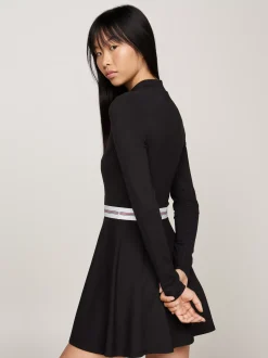 Sukienki*Tommy Hilfiger Sukienka Mini Z Półgolfem BLACK