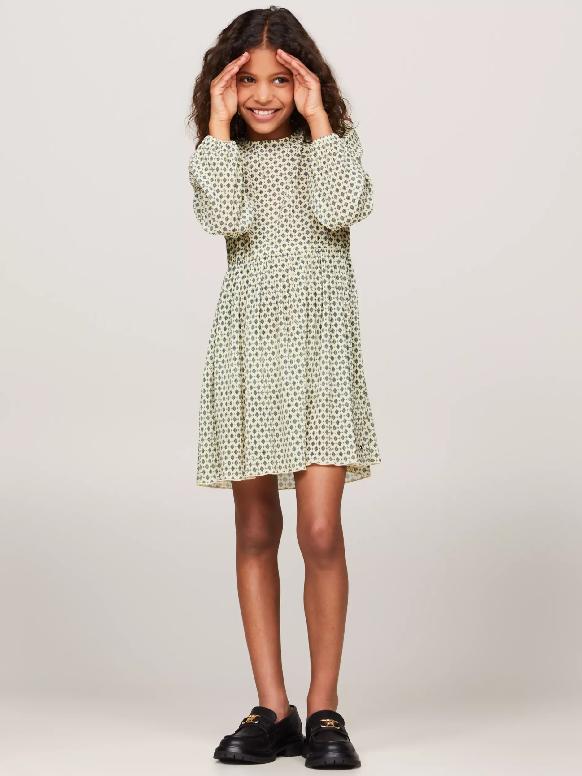 Sukienki*Tommy Hilfiger Sukienka Z Długim Rękawem LEMON ZEST ALLOVER PRINT