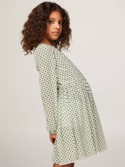 Sukienki*Tommy Hilfiger Sukienka Z Długim Rękawem LEMON ZEST ALLOVER PRINT