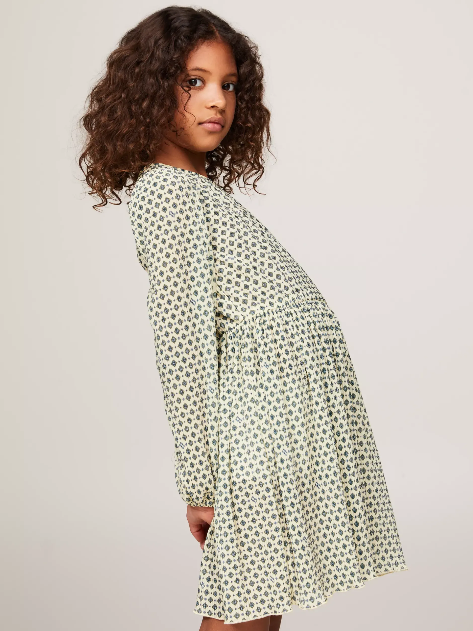 Sukienki*Tommy Hilfiger Sukienka Z Długim Rękawem LEMON ZEST ALLOVER PRINT