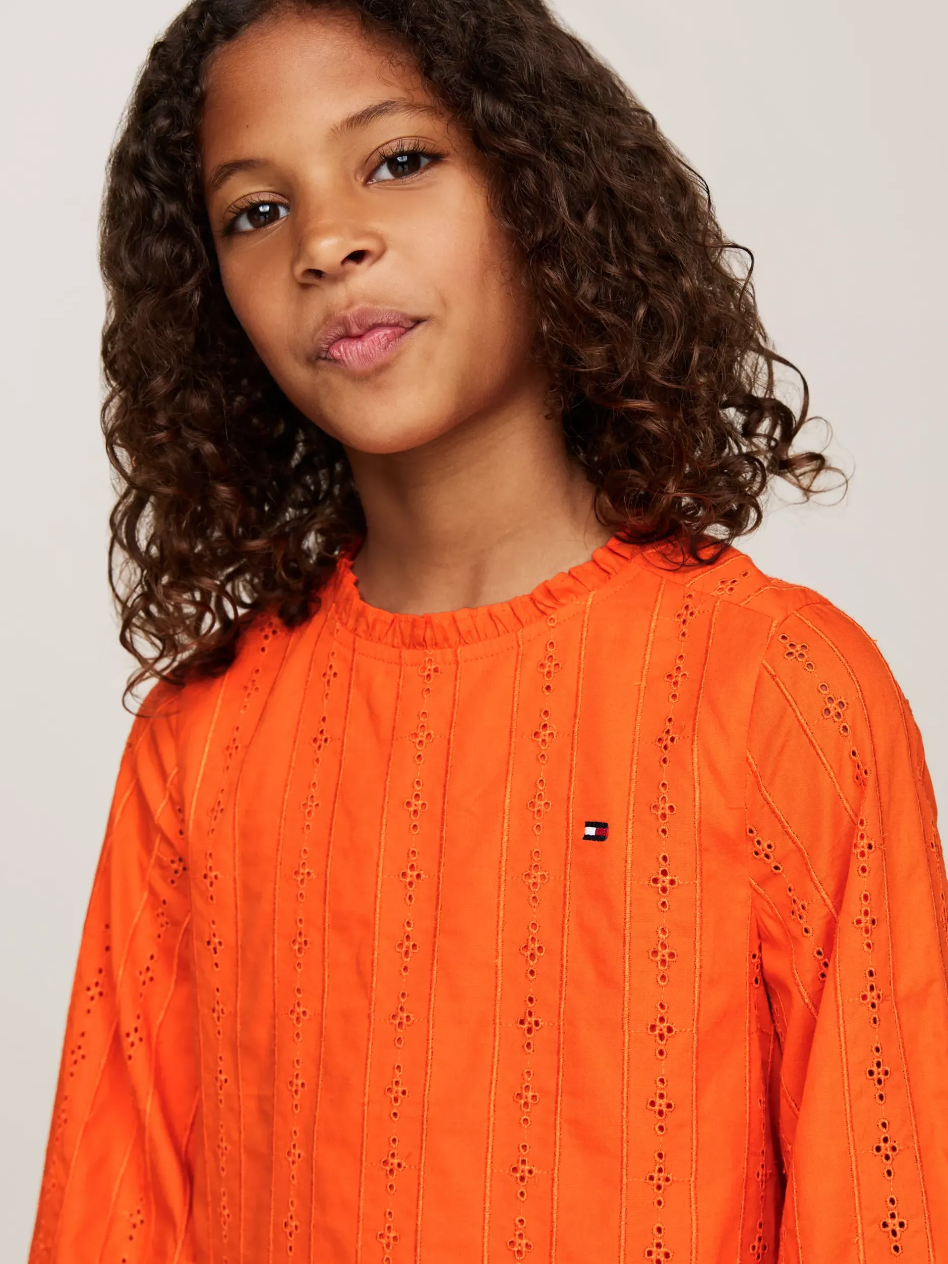 Sukienki*Tommy Hilfiger Sukienka Z Logo Hilfiger Monotype ORANGE THUNDER