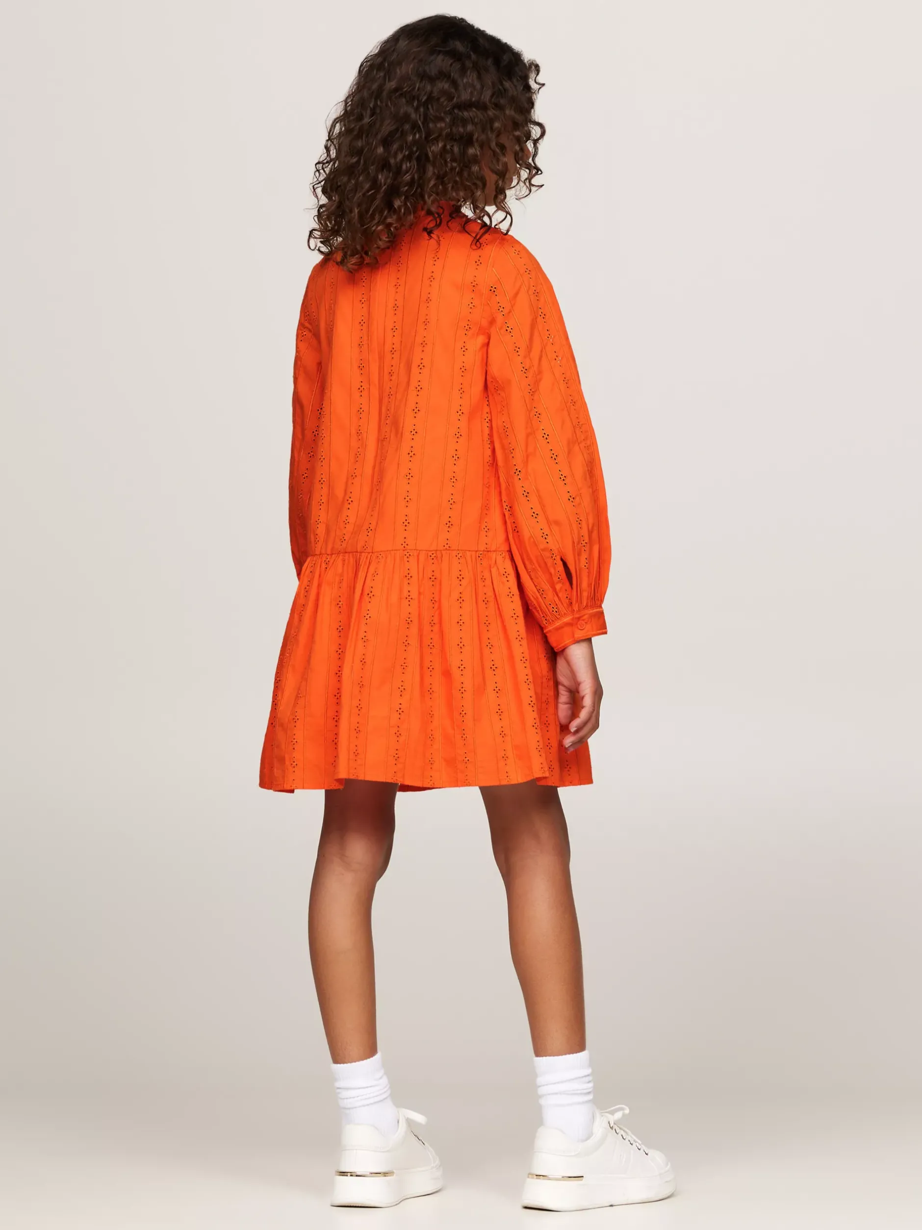 Sukienki*Tommy Hilfiger Sukienka Z Logo Hilfiger Monotype ORANGE THUNDER