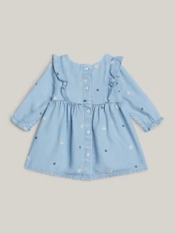 Dziewczynki|Chłopcy*Tommy Hilfiger Sukienka Z Ozdobnymi Falbankami DENIM LIGHT