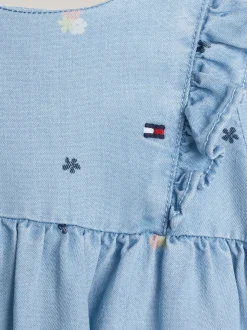 Dziewczynki|Chłopcy*Tommy Hilfiger Sukienka Z Ozdobnymi Falbankami DENIM LIGHT