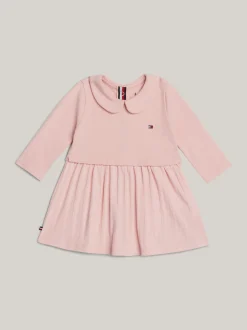Dziewczynki|Chłopcy*Tommy Hilfiger Sukienka Z Piki O Splocie Pointelle SOFT ROSE
