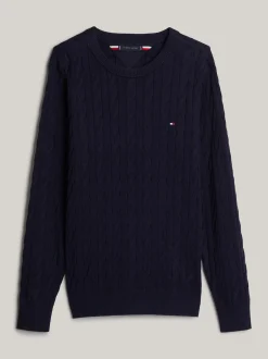 Swetry Z Okrągłym Dekoltem|Swetry*Tommy Hilfiger Sweter Adaptive Z Okrągłym Dekoltem DESERT SKY