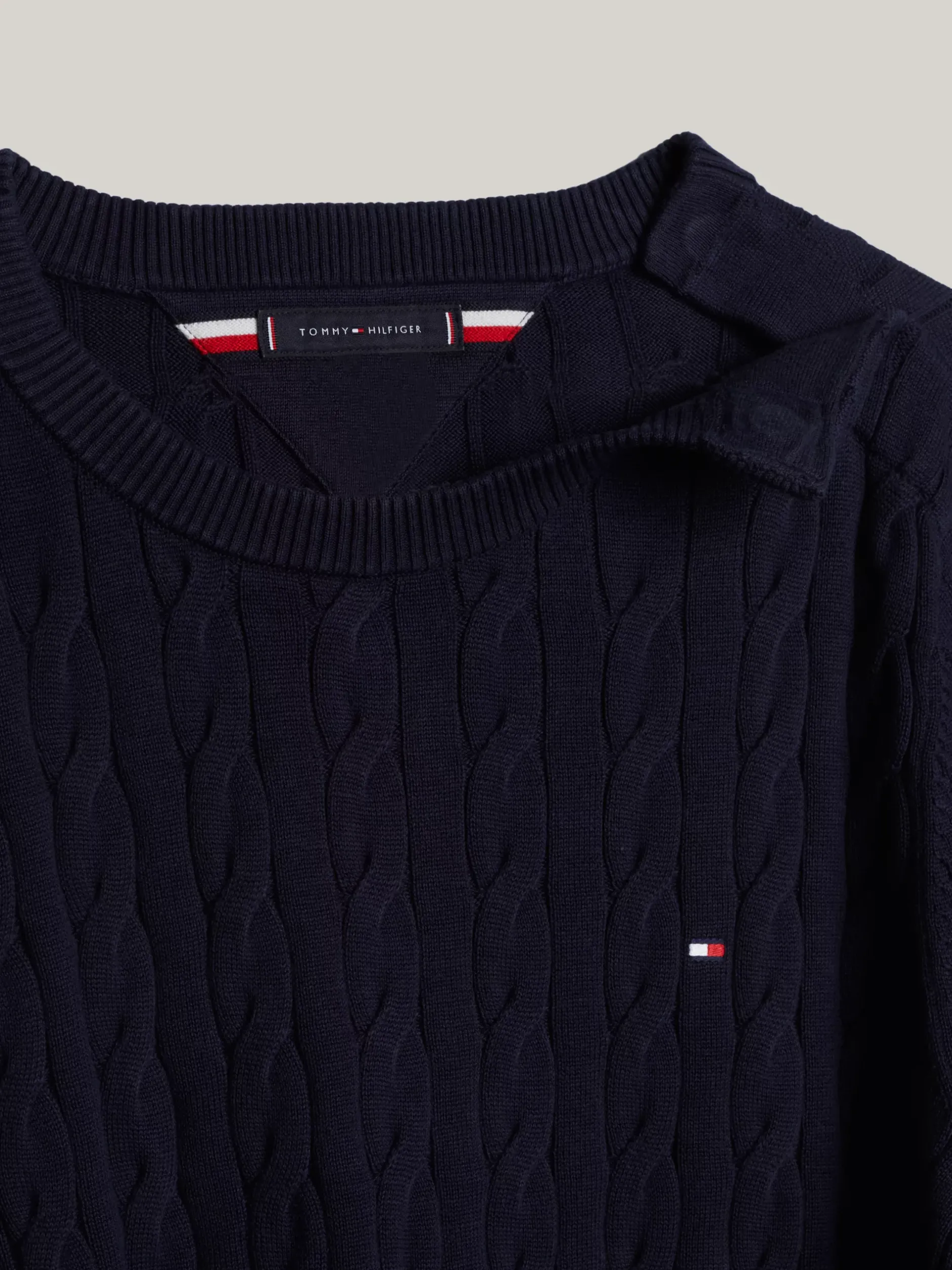 Swetry Z Okrągłym Dekoltem|Swetry*Tommy Hilfiger Sweter Adaptive Z Okrągłym Dekoltem DESERT SKY