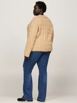 Swetry|Dzianina*Tommy Hilfiger Sweter Curve Z Czystej Wełny CLASSIC KHAKI