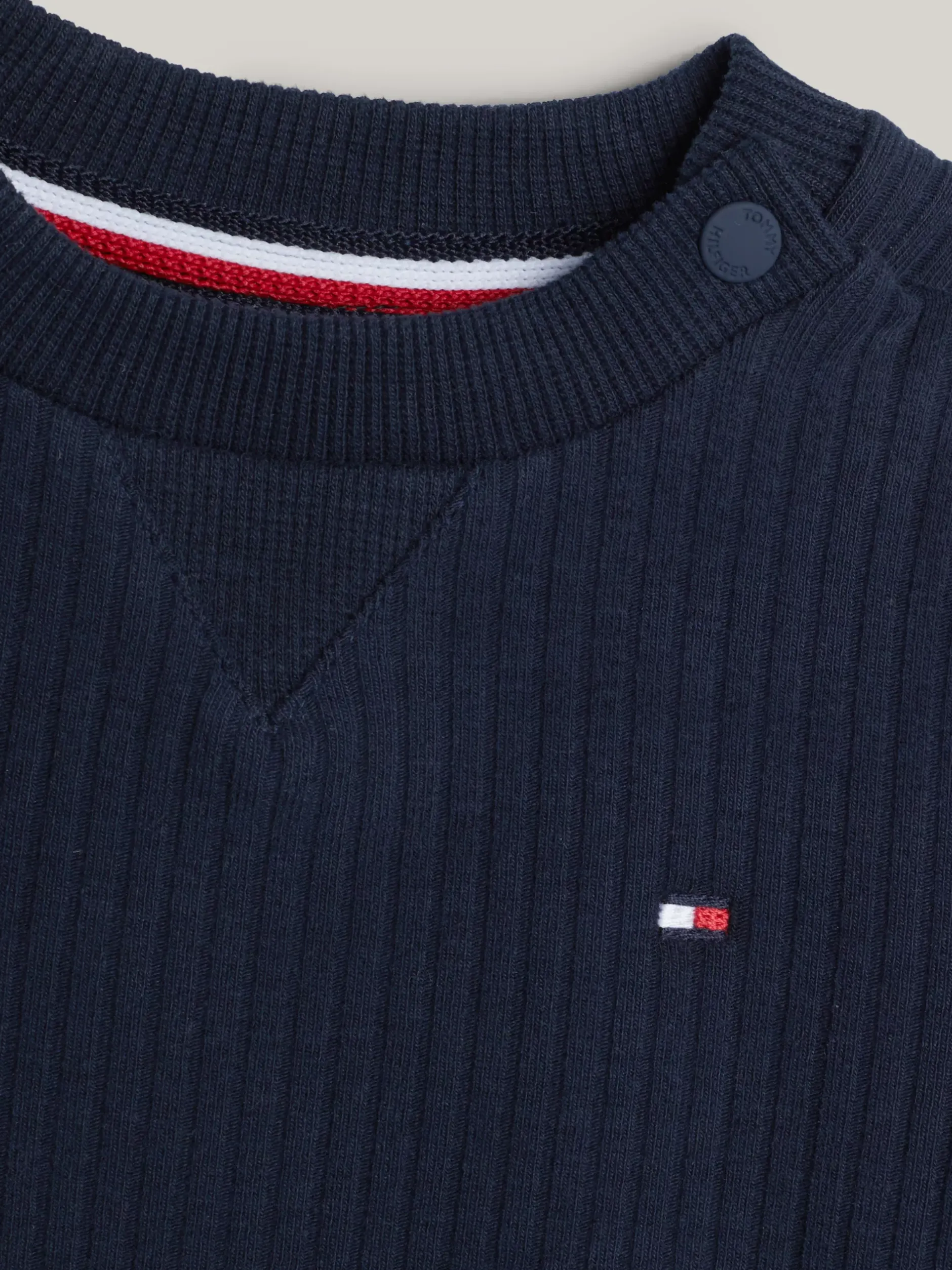 Dziewczynki|Chłopcy*Tommy Hilfiger Sweter Essential Z Okrągłym Dekoltem I Flagą DESERT SKY