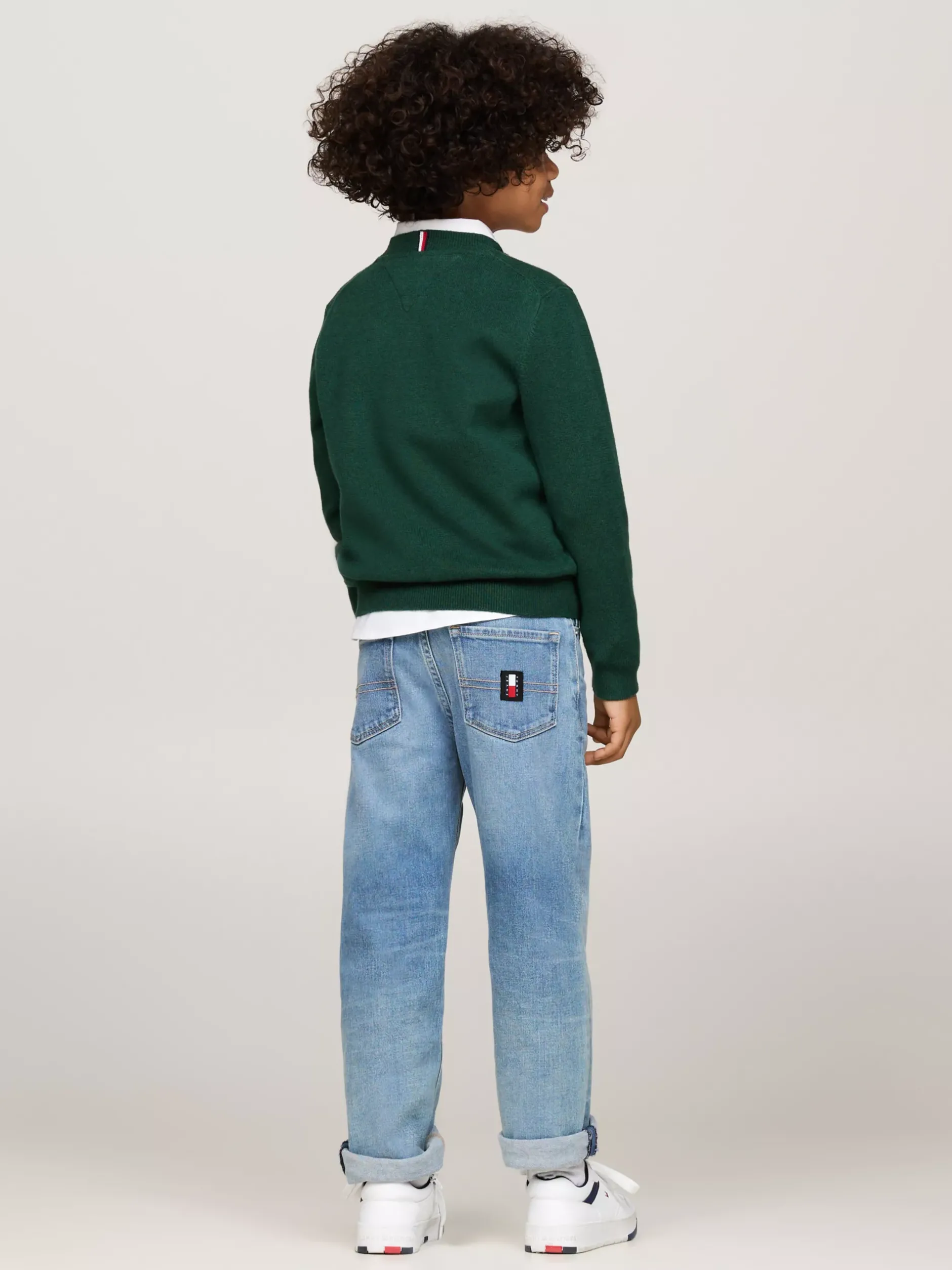 Dzianina*Tommy Hilfiger Sweter Hilfiger Monotype Z Okrągłym Dekoltem ORNAMENTAL GREEN