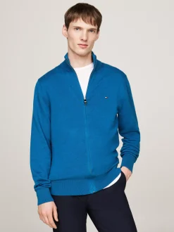 Kardigany|Swetry*Tommy Hilfiger Sweter Na Zamek Z Kaszmirem VIBRANT INDIGO