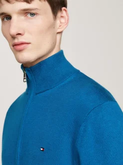 Kardigany|Swetry*Tommy Hilfiger Sweter Na Zamek Z Kaszmirem VIBRANT INDIGO