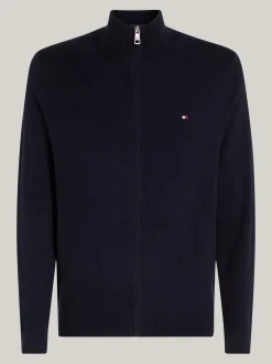 Swetry|Dzianina*Tommy Hilfiger Sweter Na Zamek Z Kaszmirem DESERT SKY