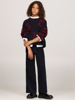 Dzianina*Tommy Hilfiger Sweter O Pudełkowym Kroju DESERT SKY STARS
