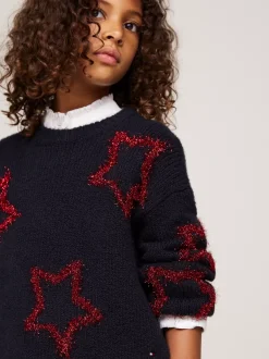 Dzianina*Tommy Hilfiger Sweter O Pudełkowym Kroju DESERT SKY STARS